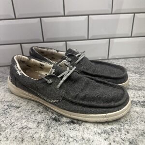 Hey Dude Welsh Grey‎ Houndstooth Loafer Slip On Men's Sz 10 Comfort White